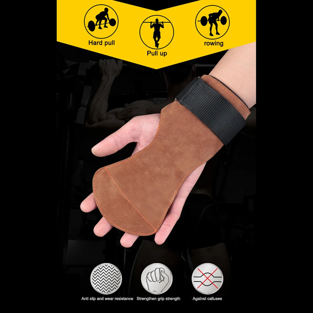 Gym Weight Lifting Hooks Pads Gloves Grips Anti Skid Workout Fitness Weightlift Gloves Hand Protection Mittens