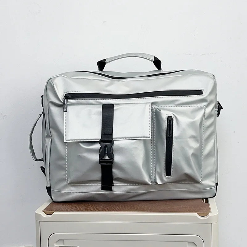 Streetwear Style Nylon Men Shoulder Bag Large Capacity Travel Crossbody Casual Commuter School Laptop Backpack