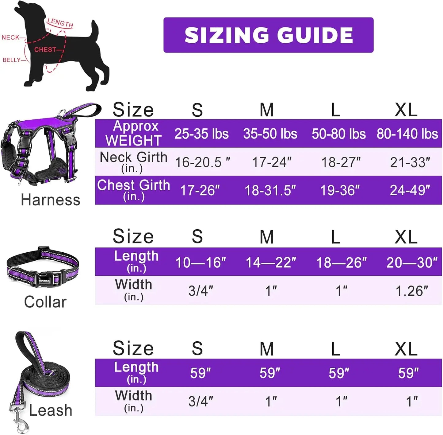 Pet Harness Collar and Leash Set Reflective No Pull Adjustable