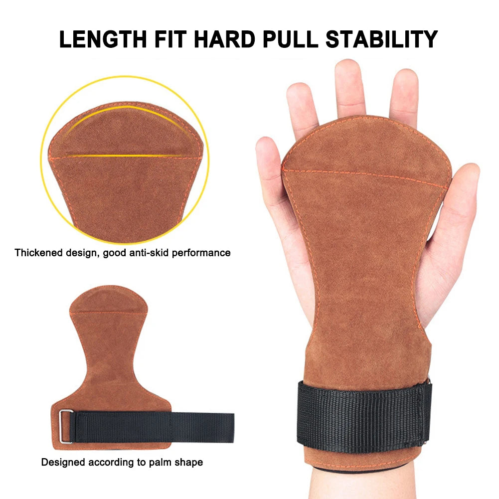 Gym Weight Lifting Hooks Pads Gloves Grips Anti Skid Workout Fitness Weightlift Gloves Hand Protection Mittens